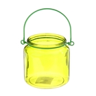 Банка для сыпучих продуктов Доляна «Калейдоскоп», 480 мл, с подвесом, цвет жёлтый - Фото 1