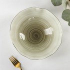 Салатник Доляна «Млечный путь», 1.4 л, d=22 см, фарфор, серый - Фото 2