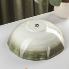 Салатник Доляна «Млечный путь», 1.4 л, d=22 см, фарфор, серый - Фото 3