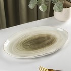 Блюдо фарфоровое Доляна «Млечный путь», 29.5×17.5 см, цвет серый - Фото 2