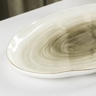 Блюдо фарфоровое Доляна «Млечный путь», 29,5×17,5 см, цвет серый - фото 4362478