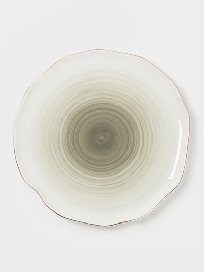 Тарелка обеденная Доляна «Млечный путь», d=25 см, фарфор, серая