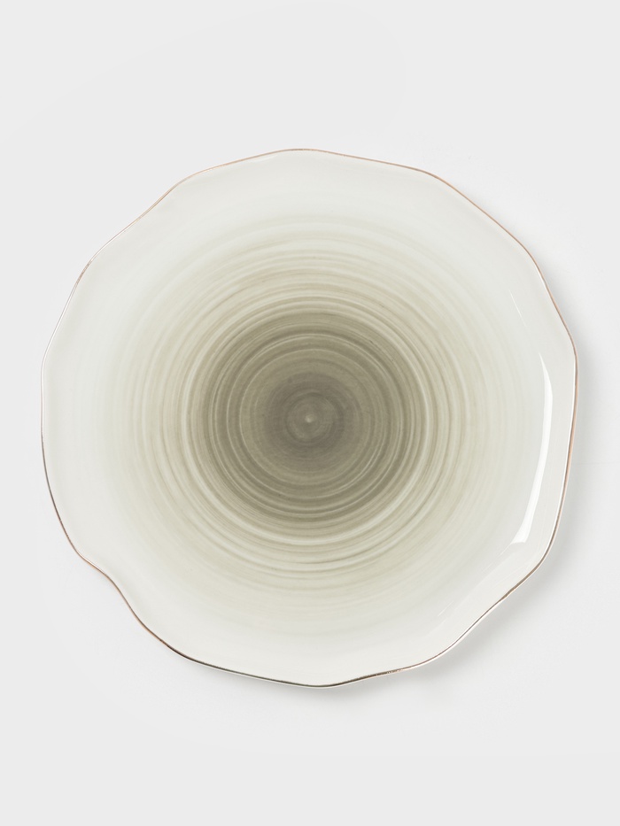 Тарелка обеденная Доляна «Млечный путь», d=25 см, фарфор, серая - Фото 1