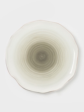 Тарелка обеденная Доляна «Млечный путь», d=25 см, фарфор, серая