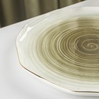 Тарелка фарфоровая обеденная Доляна «Млечный путь», d=25 см, цвет серый - Фото 3