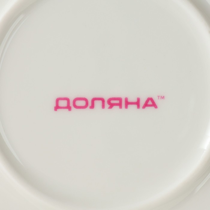 Тарелка фарфоровая пирожковая Доляна «Млечный путь», d=19 см, цвет серый - фото 1908995258