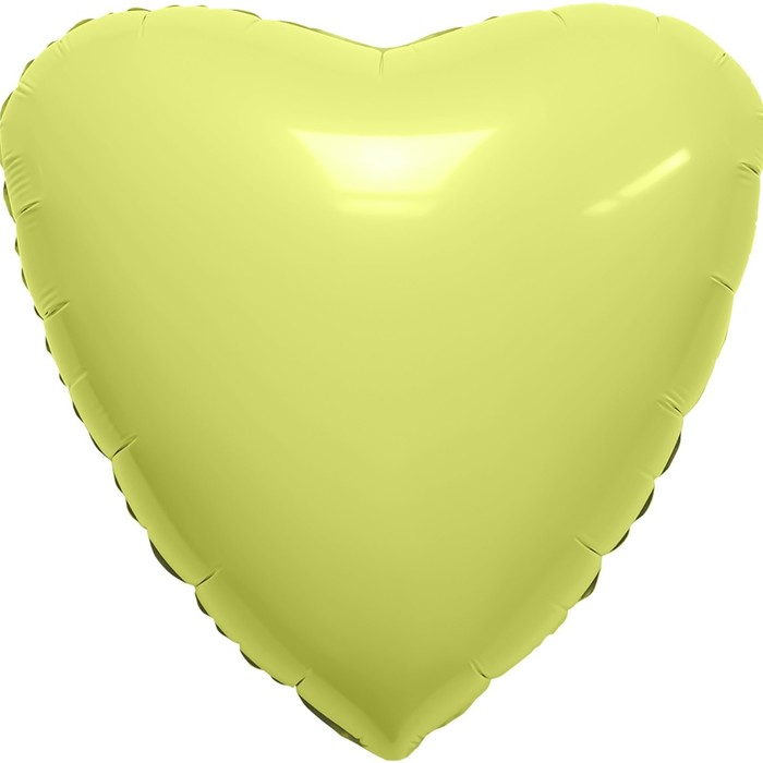 Шар фольгированный 19" «Сердце», цвет мистик лимон - Фото 1