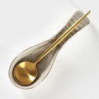 Подставка фарфоровая под ложку Доляна «Млечный путь», 21,5×7,5×3,5 см, цвет серый - Фото 6