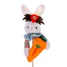 Мягкая игрушка-топпер «Кролик с морковкой», виды МИКС - фото 6702257