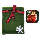 Мешок для подарков «Снежинка», 16 × 13 см, цвета МИКС - Фото 2