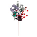 Новогоднее украшение из природного декора «Дед Мороз» 24 × 12 × 2 см - фото 19258721