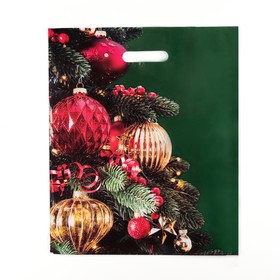 Пакет "Красивые украшения", глянец полиэтиленовый с вырубной ручкой, 38х45 см, 60 мкм