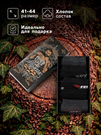 Носки мужские KAFTAN «Настоящий», набор 5 пар, р. 41-44 (27-29 см)