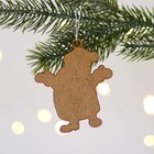 Ёлочная игрушка новогодняя «Дед мороз», хдф, 6.8×8 см - Фото 2