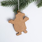 Ёлочная игрушка новогодняя «Дед мороз», хдф, 6.8×8 см - Фото 5