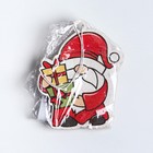Ёлочная игрушка новогодняя «Дед мороз с подарком», хдф, 6.1 х 7.5 см - Фото 6