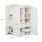 Кровать детская Polini kids French 900, Teddy, с комодом, цвет белый-серый 9291800 - фото 319809460