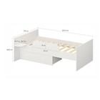 Кровать детская Polini kids French 900, Teddy, с комодом, цвет белый-серый 9291800 - фото 319809461