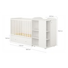 Кровать детская Polini kids French 900, Teddy, с комодом, цвет белый-серый 9291800 - фото 319809462