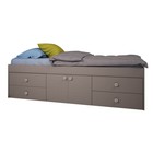 Кровать детская Polini kids Simple 3150 с 4 ящиками, цвет серый - фото 299397546