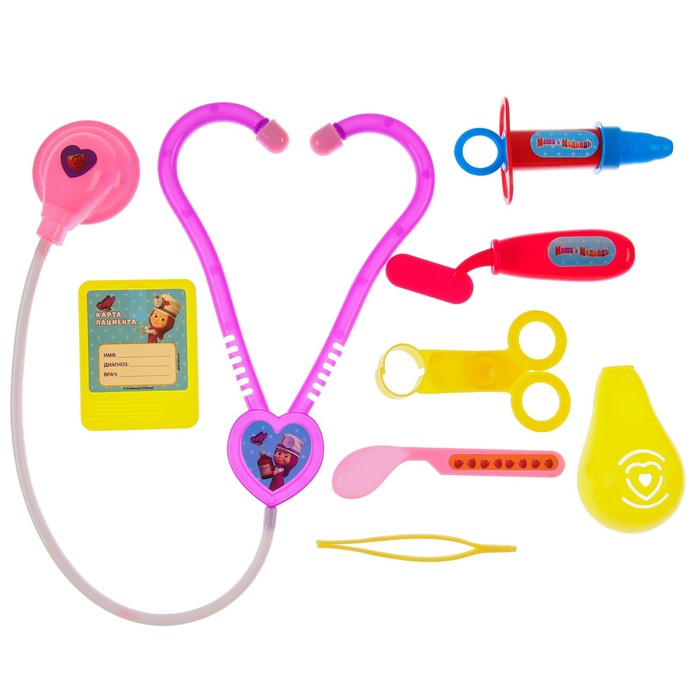 Набор доктора «Ветеринар», Маша и Медведь, 12 предметов, МИКС 56780