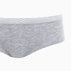 Трусы жеские шорты, цвет серый меланж, размер 44 - фото 805036161