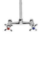 Смеситель для кухни ZEIN Z2485, настенный, излив 20 см, кран-букса латунь 1/2", хром - Фото 5