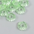 Бусины для творчества пластик "Гайка" набор 20 шт зелёный 1,3х1,3х0,5 см - фото 319065693