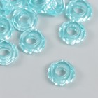 Бусины для творчества пластик "Гайка" набор 20 шт голубой 1,3х1,3х0,5 см - фото 6702675