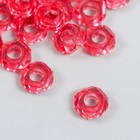 Бусины для творчества пластик "Гайка" набор 20 шт розовый 1,3х1,3х0,5 см - фото 319065713