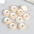 Бусина для творчества пластик "Лилла - кружки" 1,3х1,3х0,8 см (комплект 10 шт) - фото 21782445