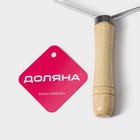 Скребок для чистки одежды, ковров, мебели Доляна, 16.5×12.5 см, ручка сосна - Фото 3