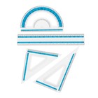 УЦЕНКА Готовальня 9 предметов: 2 циркуля 120 мм, угольник 60×30×90 мм, угольник 45×45×90 мм, линейка 15 см, транспортир, ластик, точилка, в металлическом пенале - Фото 6