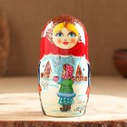 Матрёшка дерево «Парочка», красный платок, 5 кукольная, люкс, МИКС - Фото 3
