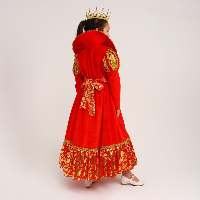 Карнавальный костюм «Королева», платье, корона, р. 32, рост 110-116 см - фото 1888412899