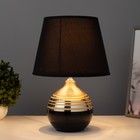 Настольная лампа Элегия Е14 40Вт черно-золотой 20х20х31 см RISALUX - фото 24243552