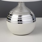 Настольная лампа Элегия Е14 40Вт бело-серебристый 20х20х31 см RISALUX - Фото 5