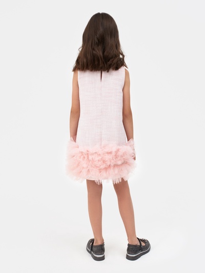 Платье нарядное детское MINAKU: PartyDress, розовое, рост 122 см