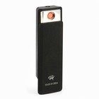 Зажигалка электронная, USB, спираль, фонарик, 2.5 х 7.5 см  черная - Фото 1