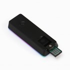 Зажигалка электронная, USB, спираль, фонарик, 2.5 х 7.5 см, желтая - Фото 5
