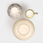 Набор посуды "Алладин", керамика, желтый, 3 предмета: салатник 700 мл, тарелка 20 см, кружка 350 мл, 1 сорт, Иран - Фото 6