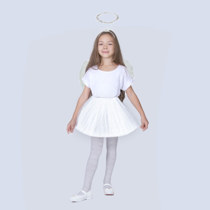 Карнавальный набор «Ангел», нимб, крылья, юбка, 98-128 см - Фото 1