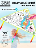 Воздушный змей-раскраска Funny toys, 80 см - Фото 1