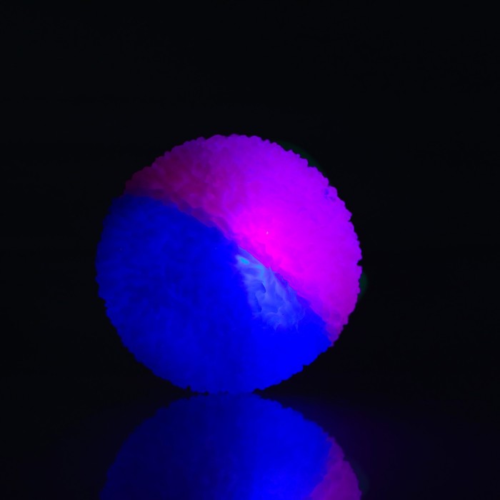 Мяч световой, 6 см, с резинкой, цвета МИКС - фото 1885467418