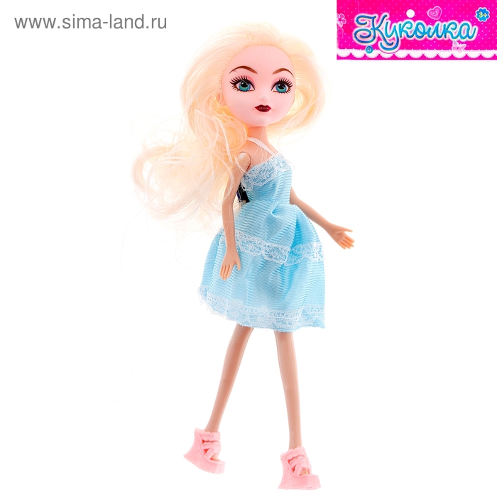 Кукла модная "Полли" в голубом платье - Фото 1