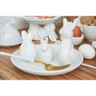 Блюдо «Зайка в золотом», d=20.5 см, доломит, белое - Фото 6