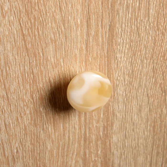 Ручка-кнопка CAPPIO, d=33 мм, акрил, цвет карамельный - фото 18557859