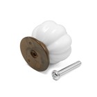 Ручка-кнопка ТУНДРА, d=33, пластик, белая - Фото 5