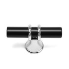Ручка-кнопка CAPPIO, d=12 мм, пластик, цвет хром/черный - Фото 5