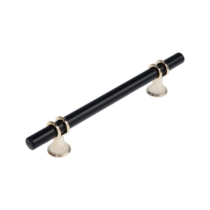 Ручка скоба CAPPIO, м/о 128 мм, d=12 mm, пластик, цвет золото/черный